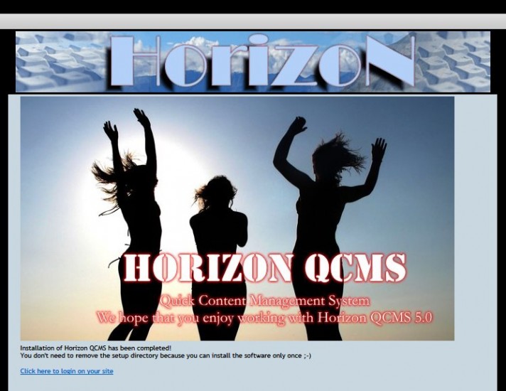 Screen 6: you are ready to work with Horizon.